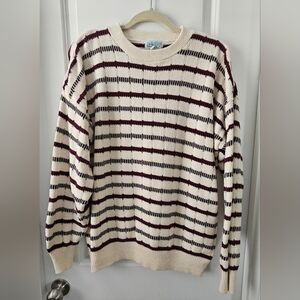 Vintage Striped Cotton Knit Sweater